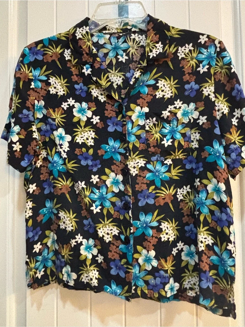 Vintage Floral Print Button-Front Midi Skirt and Matching Shirt Set | Sz SP